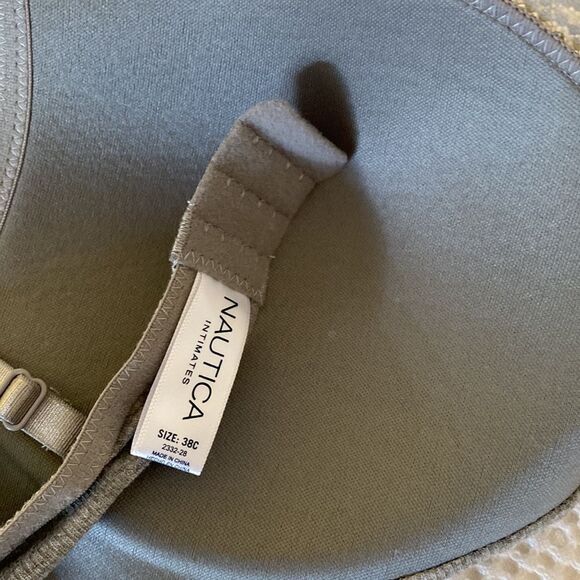 Nautica Wire Free Rayon Spandex Comfort 38C Bra - Picture 6 of 6